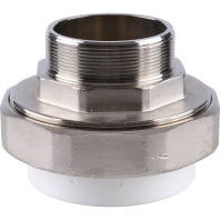 Муфта разъемная Kalde 75x2 1/2" с наружной резьбой для полипропиленовых труб под сварку (цвет белый)