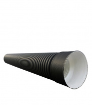 Труба двустенная гофрированная FD-plast ПНД d695/600 мм 6 м SN6-7 с раструбом 