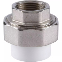 Муфта разъемная Kalde 32х1" с внутренней резьбой для полипропиленовых труб под сварку (цвет белый)