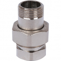 SFT-0045-000034 STOUT Разъемное соединение "американка" ВН, никелированное, уплотнение под гайкой по плоскости, 3/4”