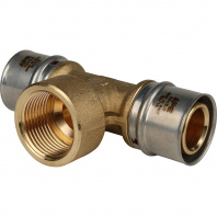 SFP-0007-000132 STOUT Тройник-переходник с внутренней резьбой 32х1"х32 для металлопластиковых труб прессовой