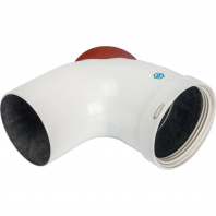 SCA-0080-010090 STOUT Элемент дымохода отвод 90° DN80 с инспекционным патрубком