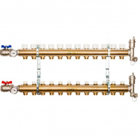 SMB 0468 000012 STOUT Распределительный коллектор из латуни без расходомеров 12 вых.