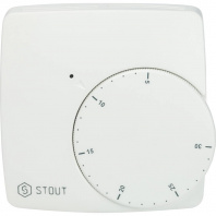 STE-0002-000003 STOUT Проводной электронный термостат WFHT-BASIC со светодиодом (норм.откр.)