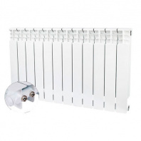 STOUT Bravo 500 12 секции радиатор алюминиевый нижнее правое подключение (белый RAL 9010)