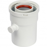 SCA-6010-000101 STOUT Элемент дымохода  конденсатосборник вертик.  DN60/100, п/м уплотнения в компл. с лого