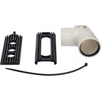 SCA-8080-121090 STOUT Элемент дымохода конденсац.угол 87° DN80 м/п PP-FE с кронштейном