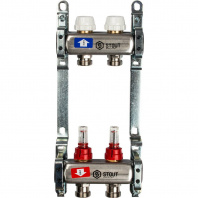 SMS 0917 000002 STOUT Коллектор из нержавеющей стали с расходомерами 2 вых.