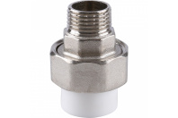 Муфта разъемная Kalde 20x3/4" с наружной резьбой для полипропиленовых труб под сварку (цвет белый)