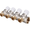 SMB 6851 341204  STOUT Коллектор распределительный 3/4", 4 отвода 1/2"