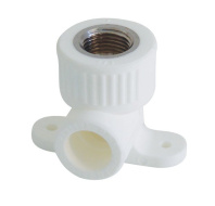 Kalde 20х1/2" Угольник с внутренней резьбой с креплением для полипропиленовых труб под сварку (цвет белый)