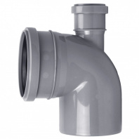 300111050 Политэк Отвод 110х87,5* с выходом 50 (прямой)