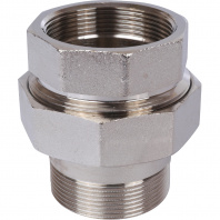 SFT-0045-000002 STOUT Разъемное соединение "американка" ВН, никелированное, уплотнение под гайкой по плоскости, 2”