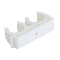 Kalde Двойное крепление 32 мм для полипропиленовых труб под сварку (цвет белый)