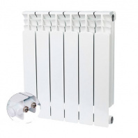 STOUT Bravo 500 6 секции радиатор алюминиевый нижнее правое подключение (белый RAL 9010)