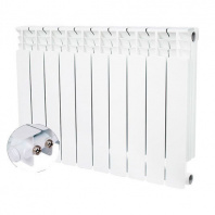 STOUT Bravo 500 10 секции радиатор алюминиевый нижнее правое подключение (белый RAL 9010)