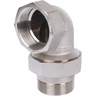 SFT-0057-000002 STOUT Разъемное угловое  соединение "американка" ВН, уплотнение под гайкой o-ring кольцо, никелированное 2"